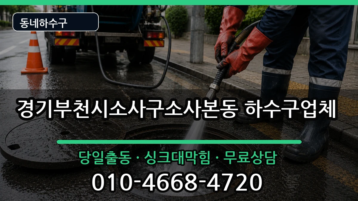 경기부천시소사구소사본동 하수구막힘 경기부천시소사구소사본동 하수구막힘 증상 처리 안내 이미지 3