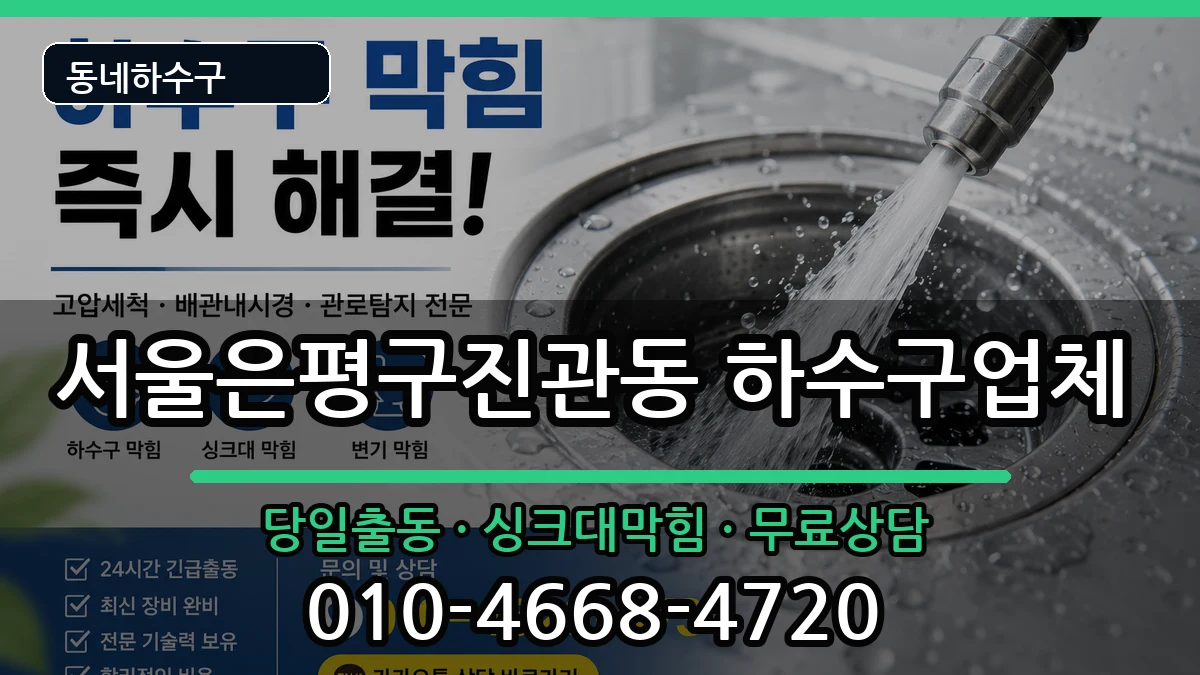 서울은평구진관동  하수구막힘 지역형