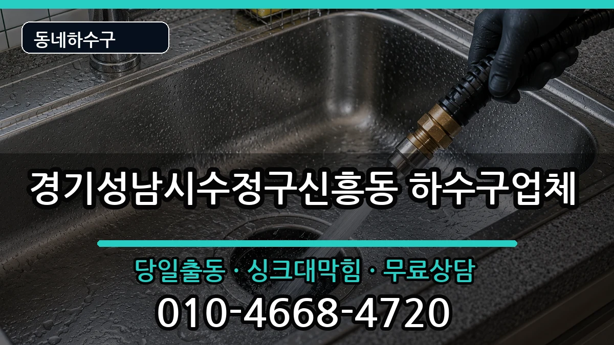 경기성남시수정구신흥동 하수구막힘 경기성남시수정구신흥동 하수구막힘 증상 처리 안내 이미지 2