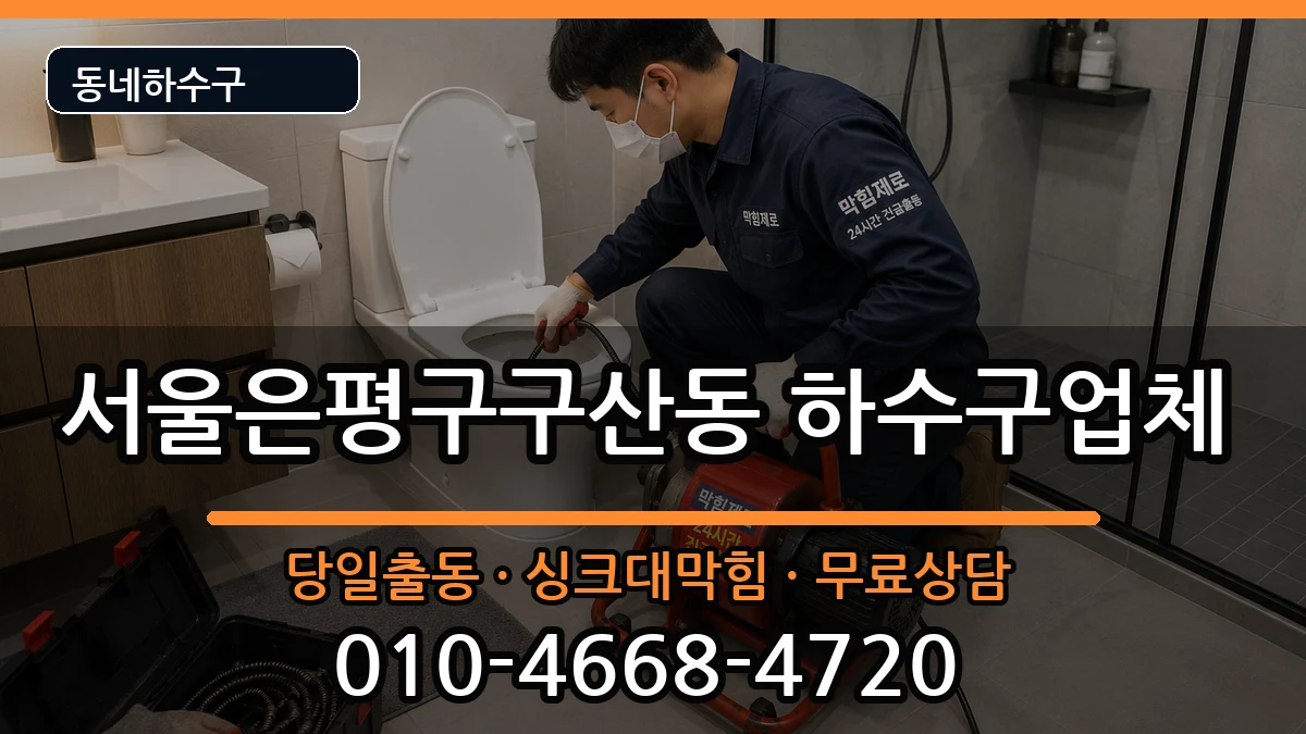 서울은평구구산동  하수구막힘 사례형