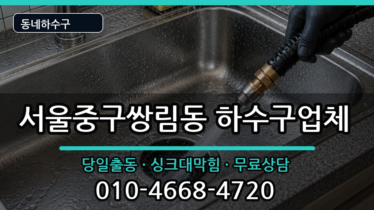 서울중구쌍림동 하수구막힘 증상 처리 안내 이미지 2