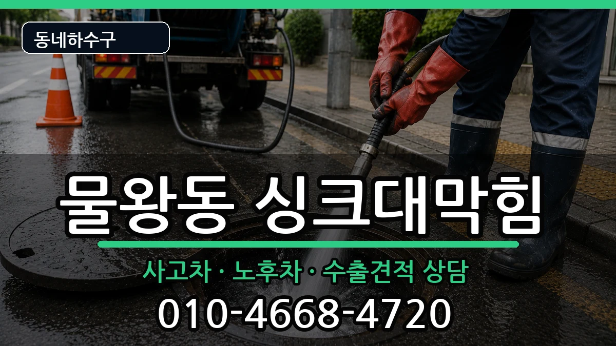 경기시흥시물왕동  싱크대막힘 질문형