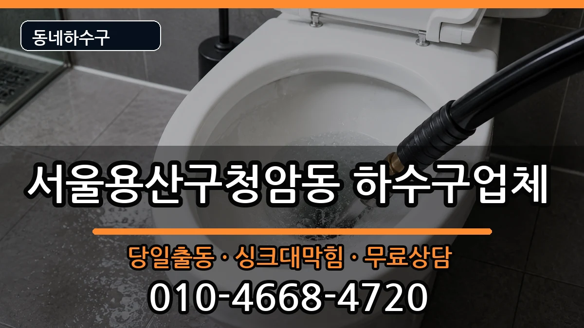 서울용산구청암동 하수구막힘 증상 처리 안내 이미지 3