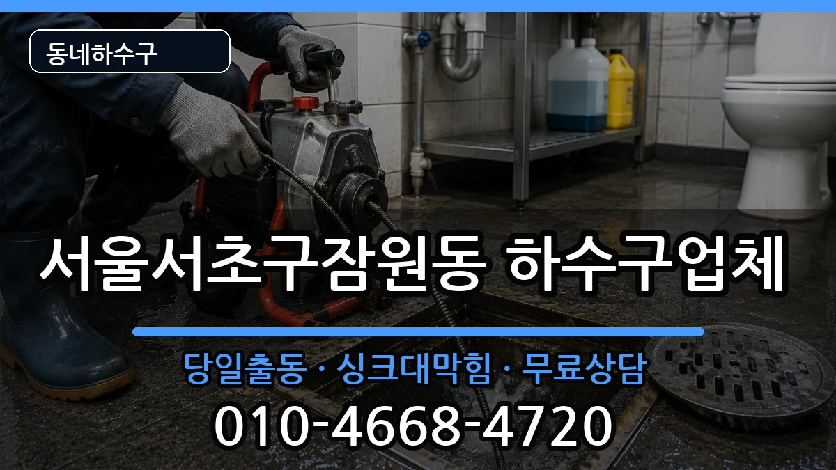 서울서초구잠원동  하수구막힘 정보형