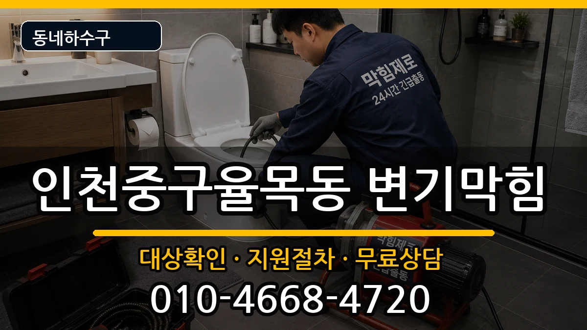 인천중구율목동 변기막힘 인천중구율목동 변기막힘 증상 처리 안내 이미지 3