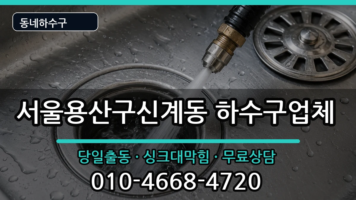 서울용산구신계동 하수구막힘 서울용산구신계동 하수구막힘 증상 처리 안내 이미지 1