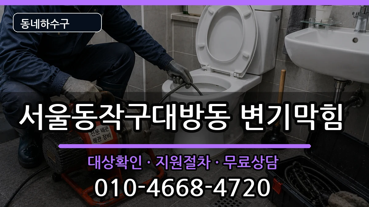 서울동작구대방동  변기막힘 비교형