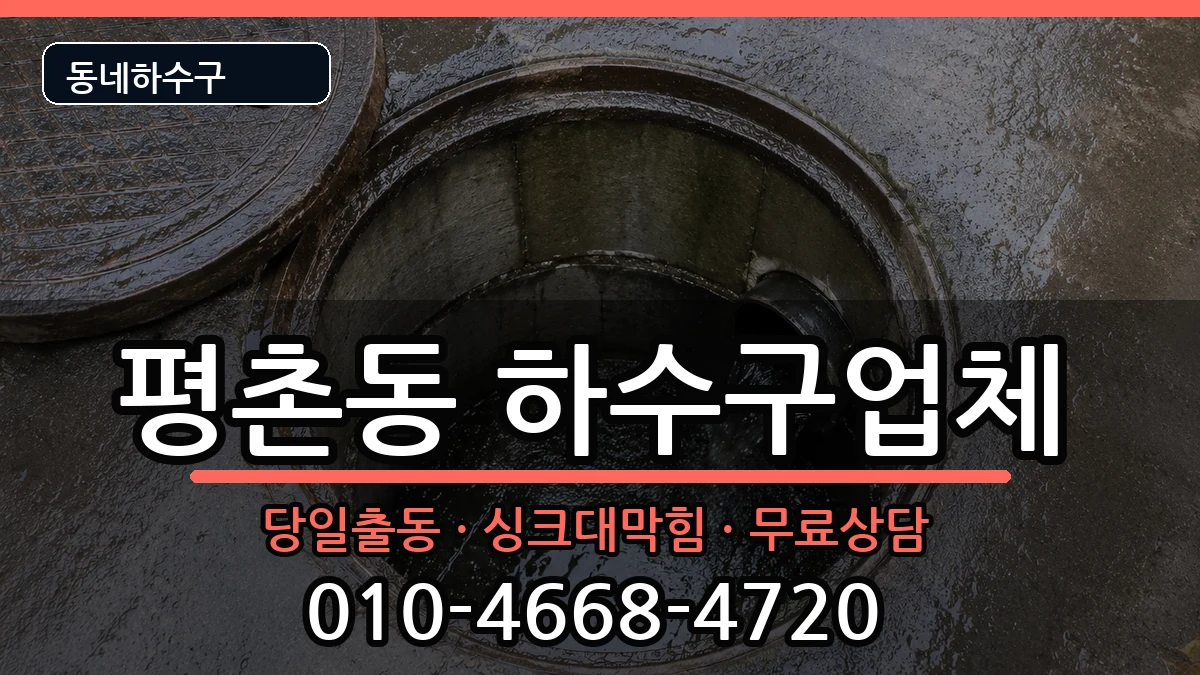경기안양시동안구평촌동 하수구막힘 증상 처리 안내 이미지 1