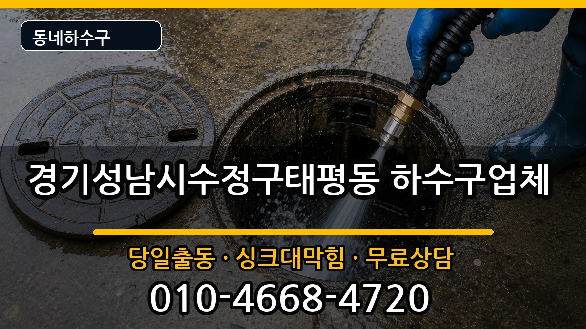 경기성남시수정구태평동  하수구막힘 FAQ형