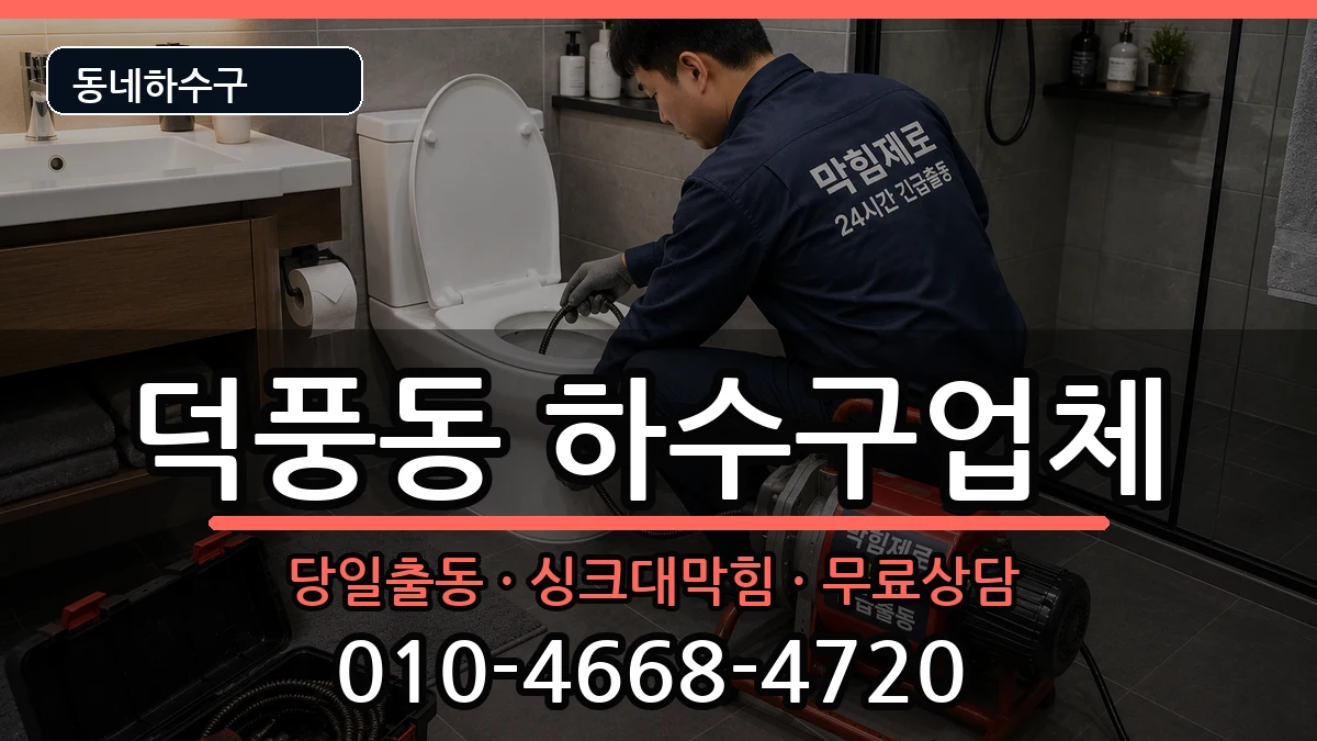 경기하남시덕풍동 하수구막힘 경기하남시덕풍동 하수구막힘 증상 처리 안내 이미지 3