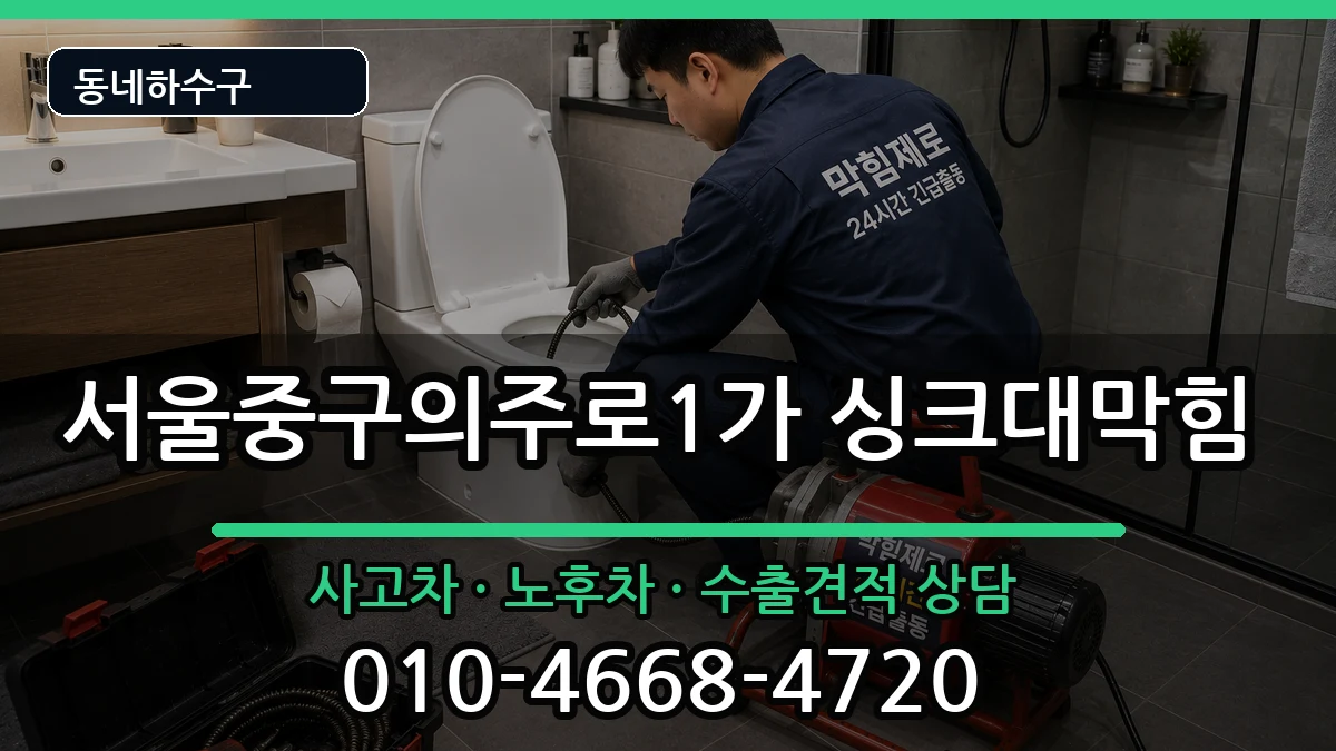 서울중구의주로1가  싱크대막힘 절차형