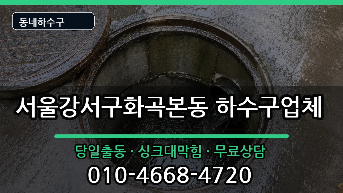 서울강서구화곡본동 하수구막힘 증상 처리 안내 이미지 1