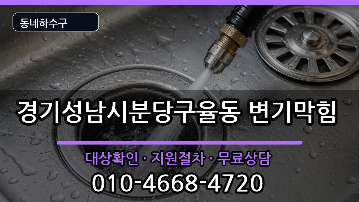 경기성남시분당구율동  변기막힘 비용형