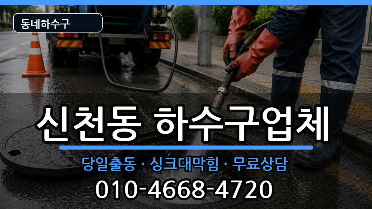경기시흥시신천동  하수구막힘 질문형