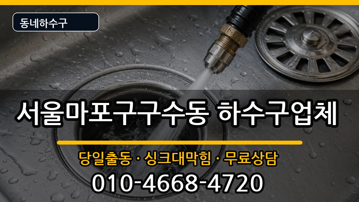 서울마포구구수동  하수구막힘 비용형