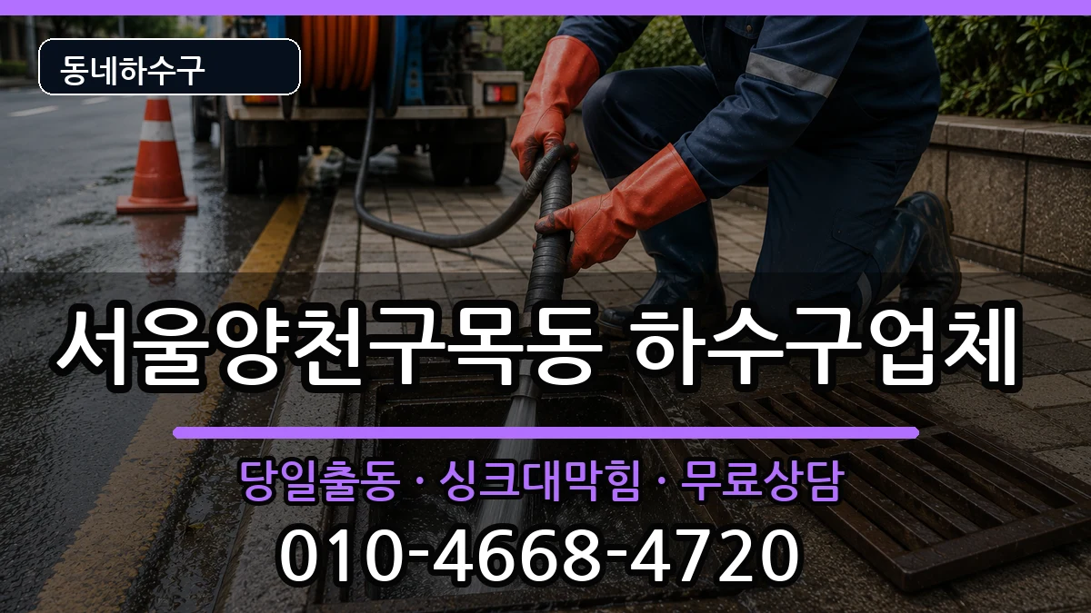 서울양천구목동  하수구막힘 질문형