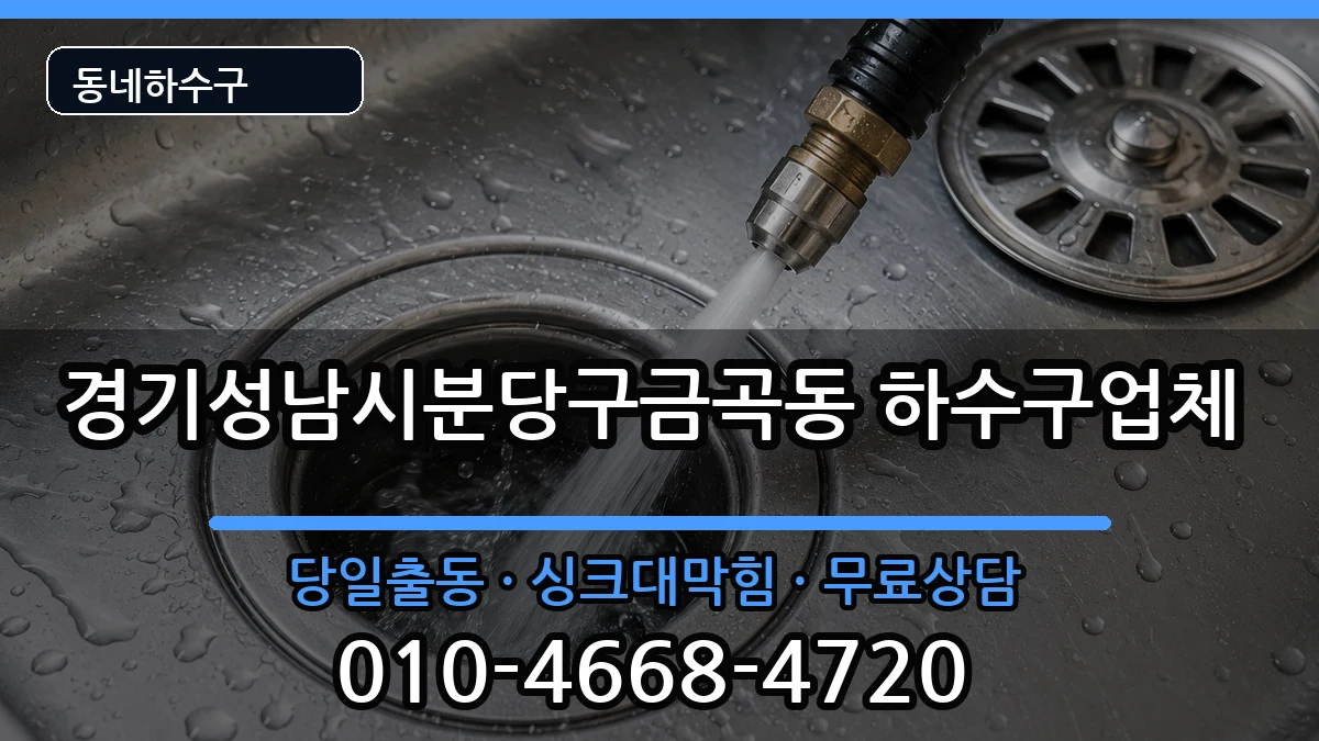 경기성남시분당구금곡동 하수구막힘 경기성남시분당구금곡동 하수구막힘 증상 처리 안내 이미지 1