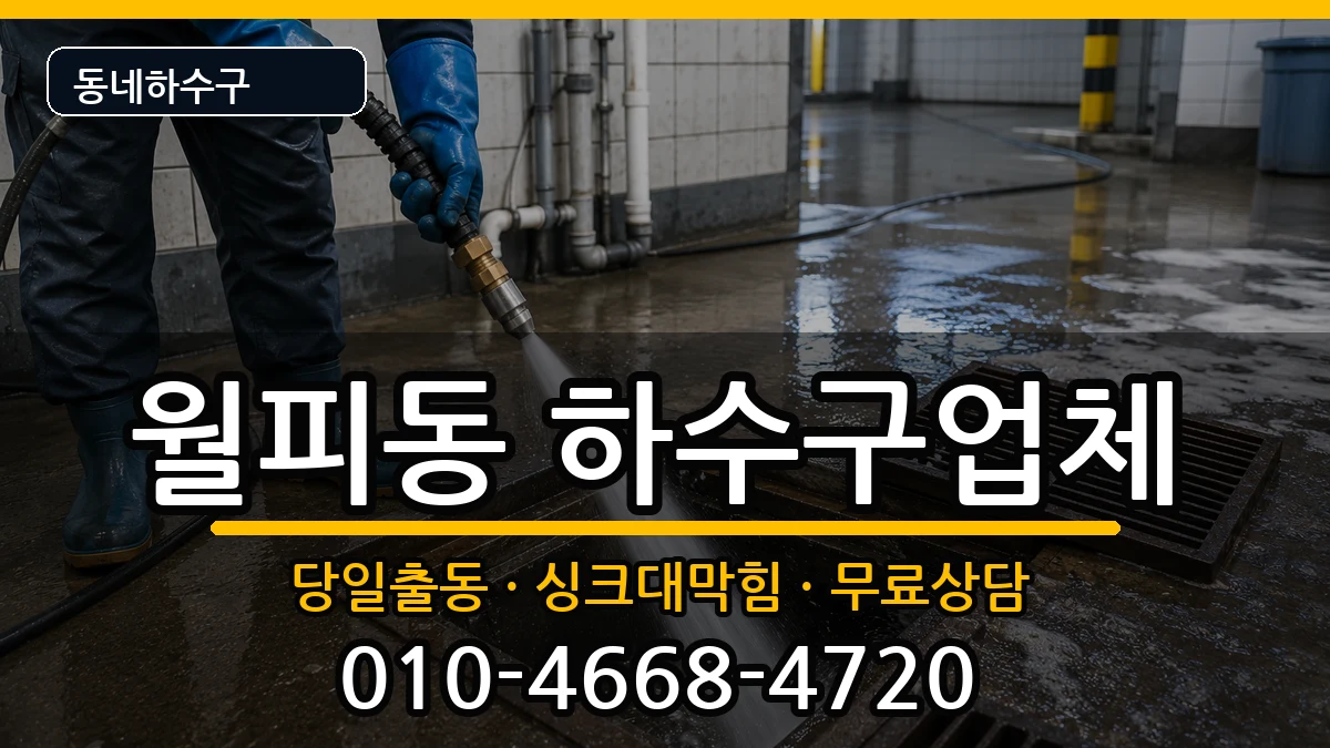 경기안산시상록구월피동  하수구막힘 지역형