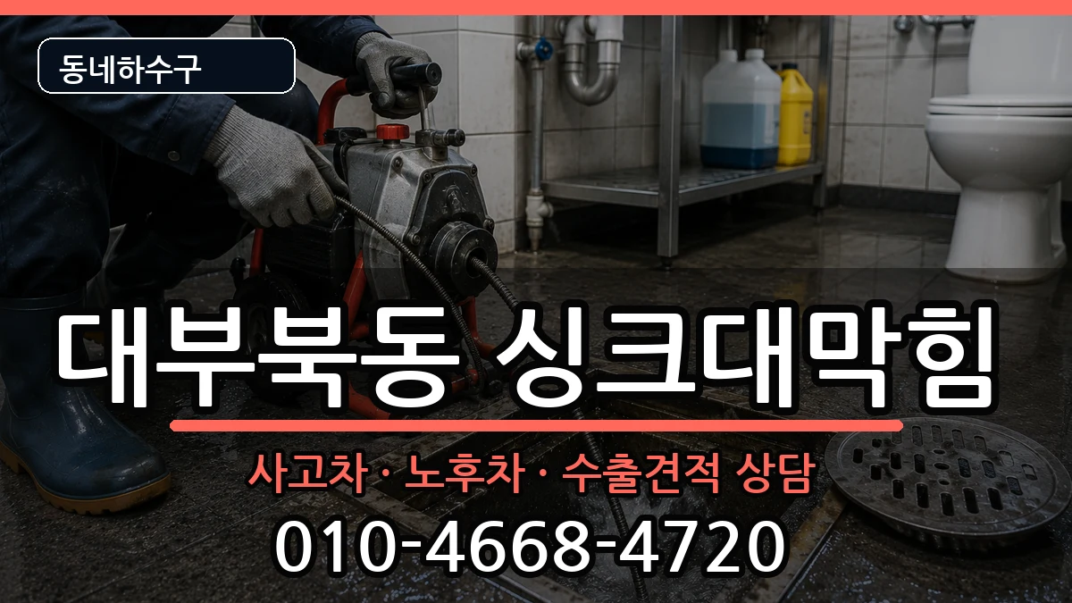 경기안산시단원구대부북동  싱크대막힘 정보형