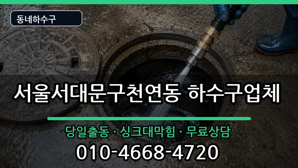 서울서대문구천연동 하수구막힘 증상 처리 안내 이미지 2