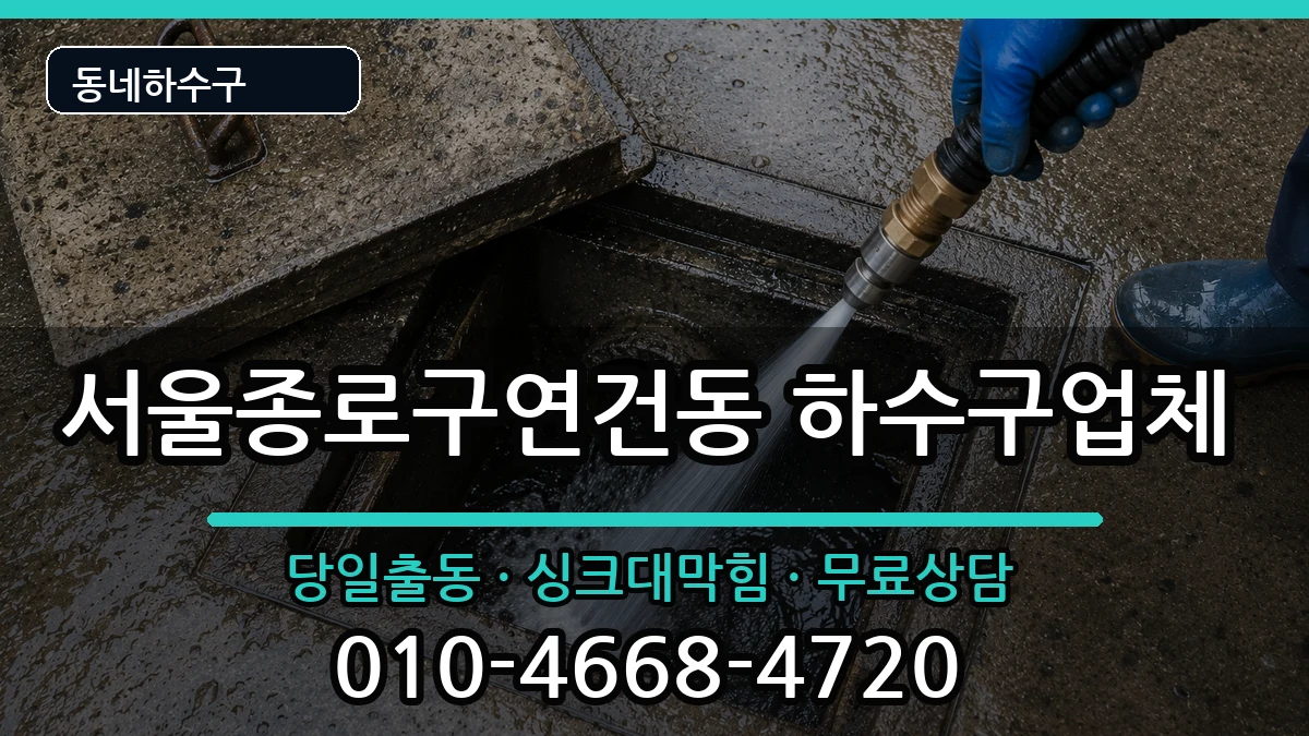 서울종로구연건동 하수구막힘 서울종로구연건동 하수구막힘 증상 처리 안내 이미지 3