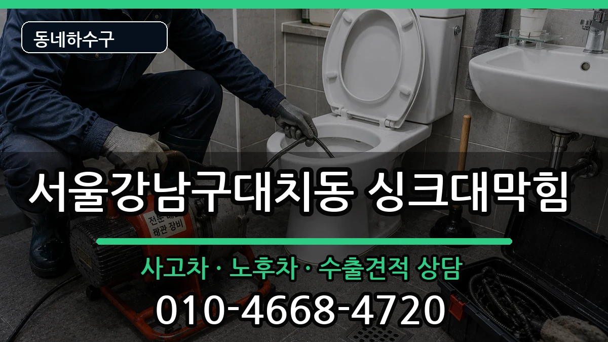 서울강남구대치동 싱크대막힘 서울강남구대치동 싱크대막힘 증상 처리 안내 이미지 1