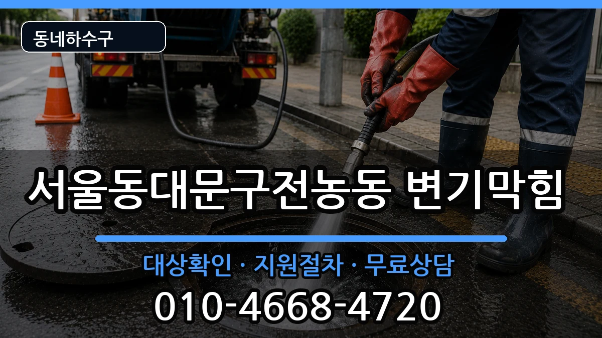 서울동대문구전농동 변기막힘 증상 처리 안내 이미지 1