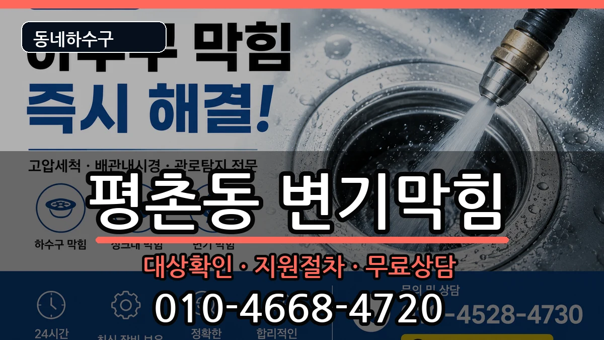 경기안양시동안구평촌동  변기막힘 절차형