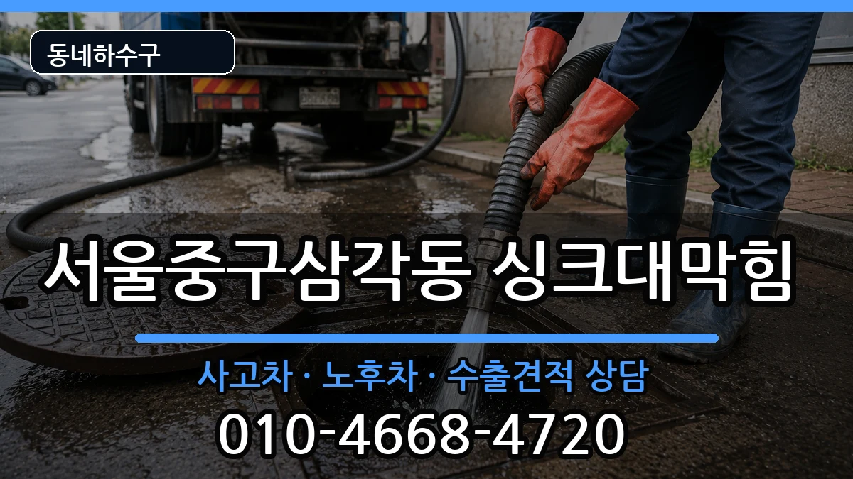 서울중구삼각동 싱크대막힘 서울중구삼각동 싱크대막힘 증상 처리 안내 이미지 1