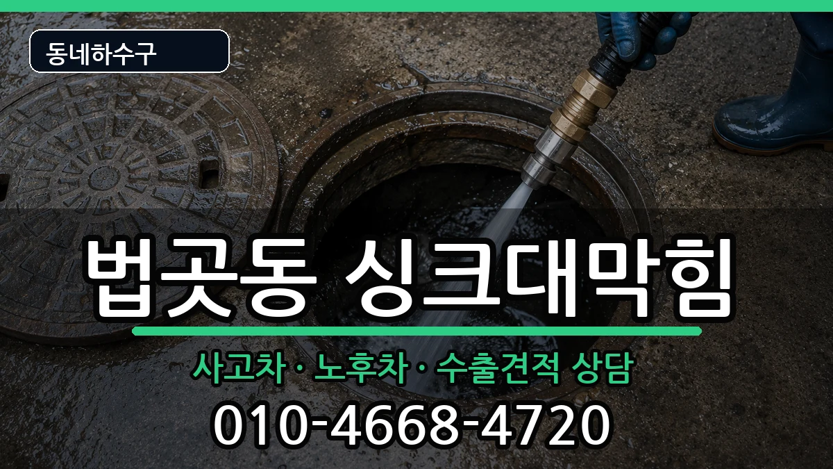 경기고양시일산서구법곳동  싱크대막힘 주의사항형