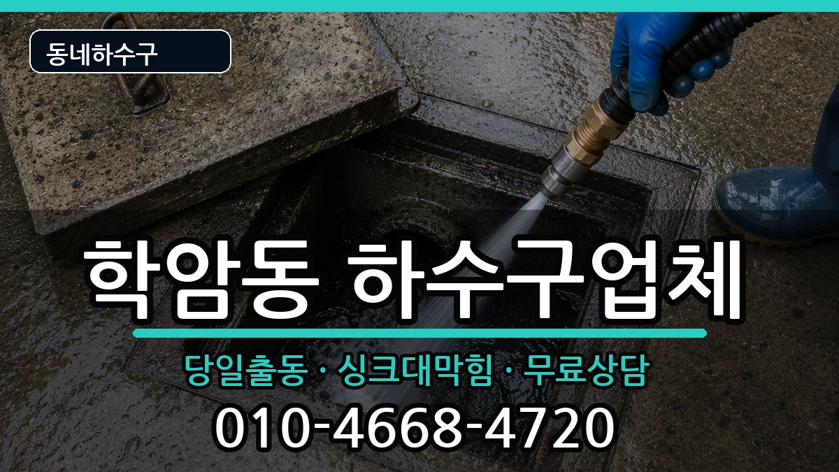 경기하남시학암동 하수구막힘 증상 처리 안내 이미지 1