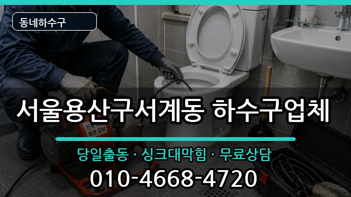 서울용산구서계동 하수구막힘 서울용산구서계동 하수구막힘 증상 처리 안내 이미지 3