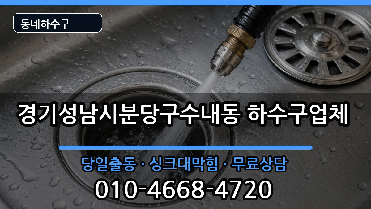 경기성남시분당구수내동 하수구막힘 경기성남시분당구수내동 하수구막힘 증상 처리 안내 이미지 1