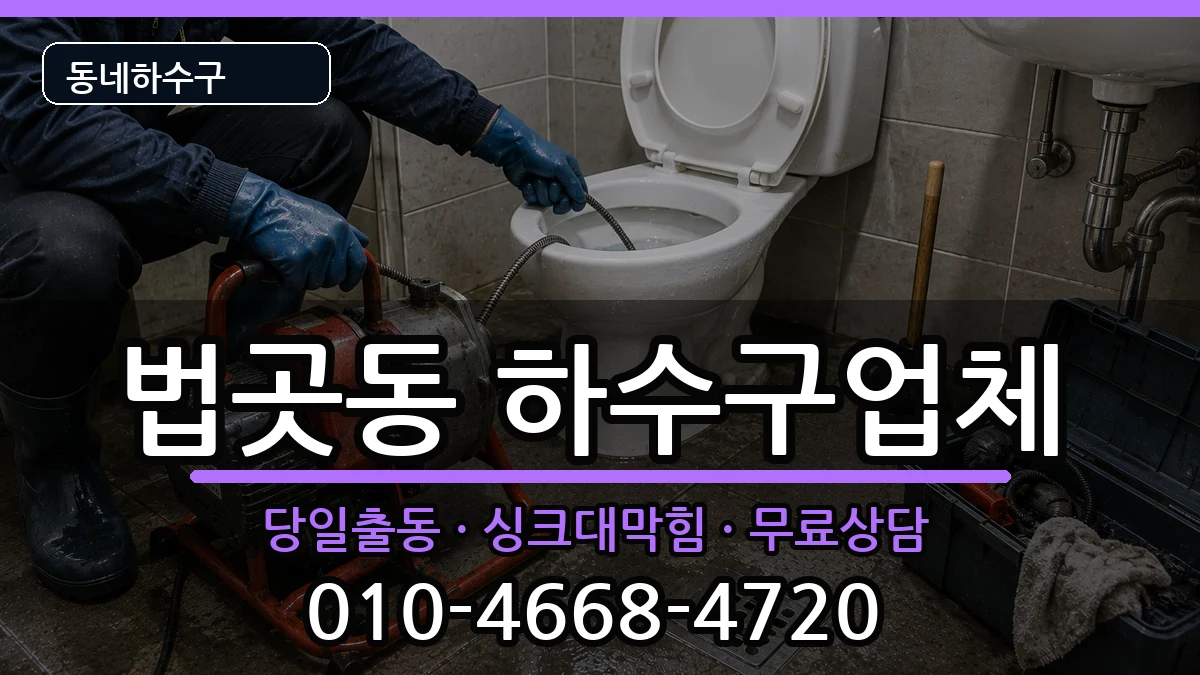 경기고양시일산서구법곳동 하수구막힘 증상 처리 안내 이미지 3