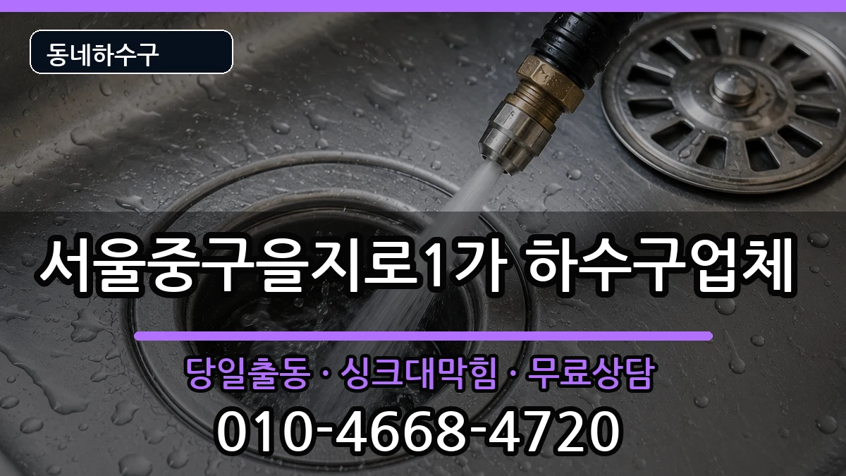 서울중구을지로1가 하수구막힘 증상 처리 안내 이미지 3