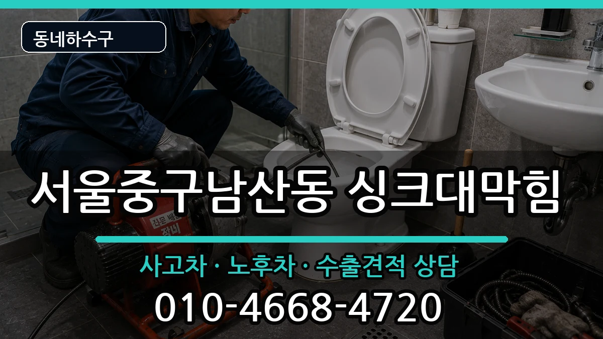 서울중구남산동  싱크대막힘 사례형