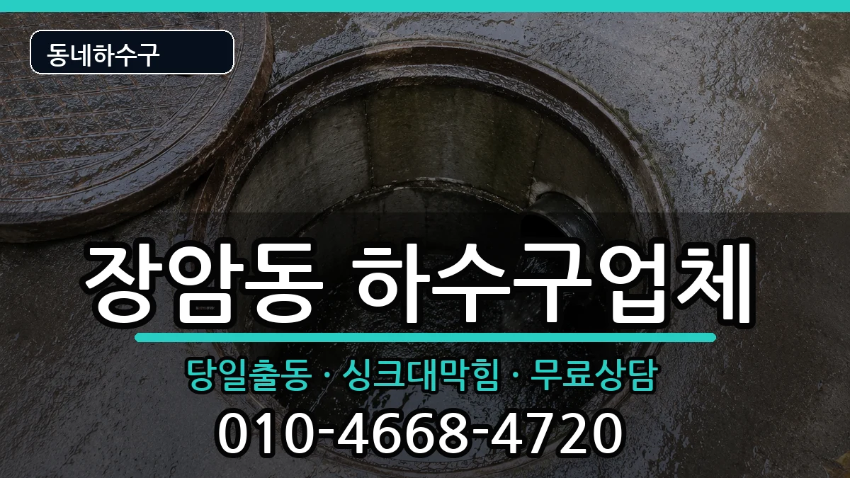 경기의정부시장암동 하수구막힘 증상 처리 안내 이미지 2