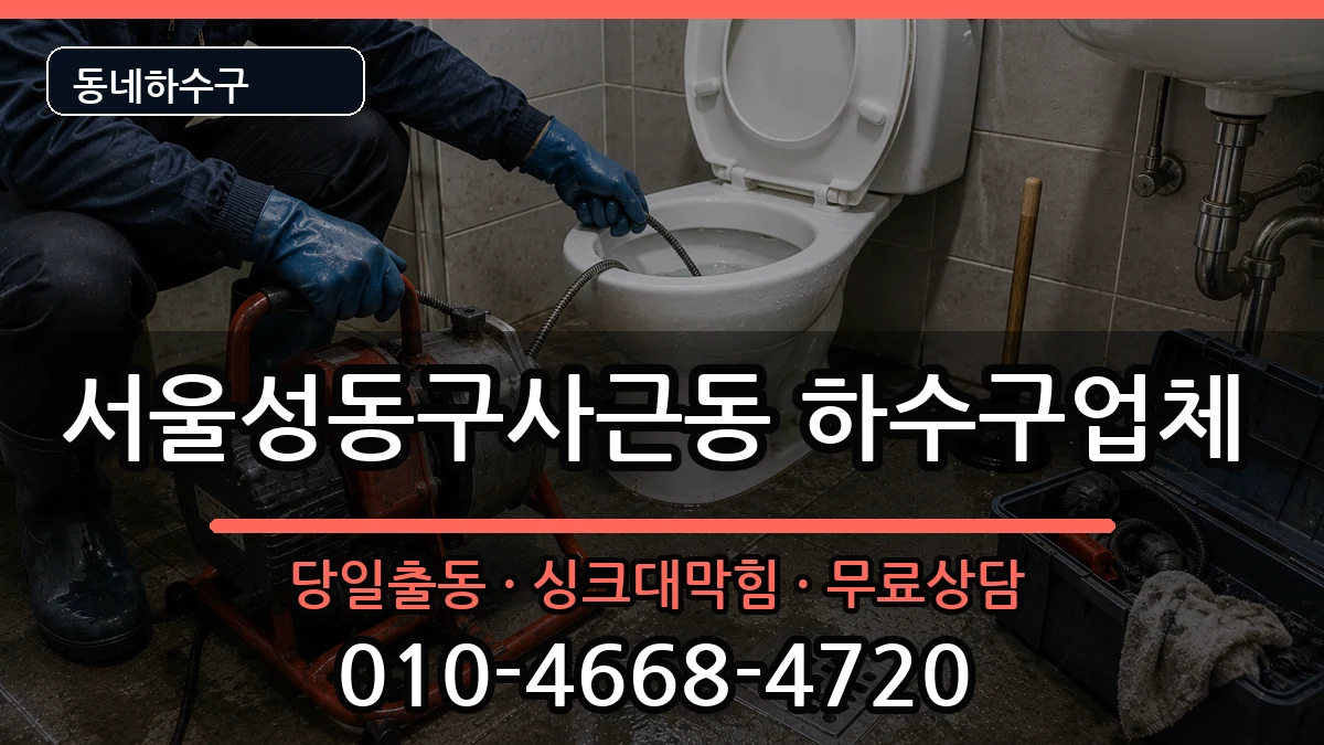 서울성동구사근동 하수구막힘 서울성동구사근동 하수구막힘 증상 처리 안내 이미지 1