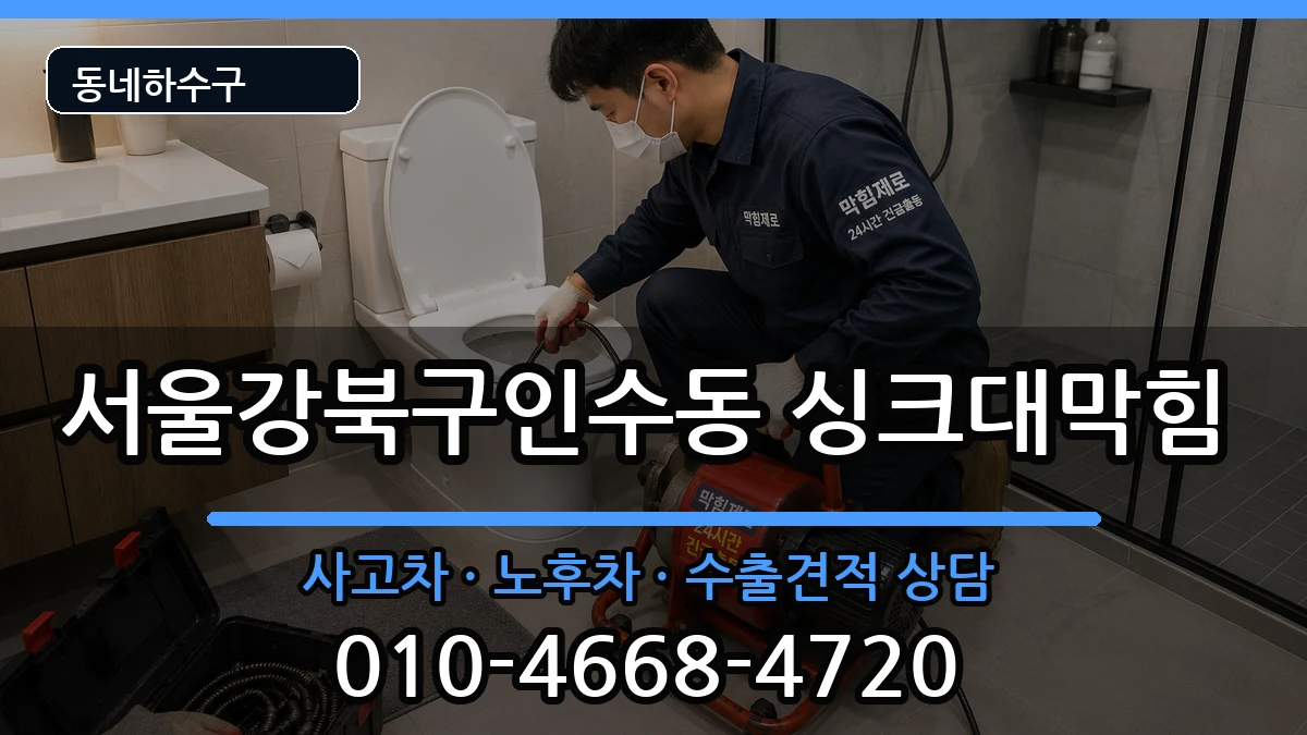 서울강북구인수동 싱크대막힘 서울강북구인수동 싱크대막힘 증상 처리 안내 이미지 3