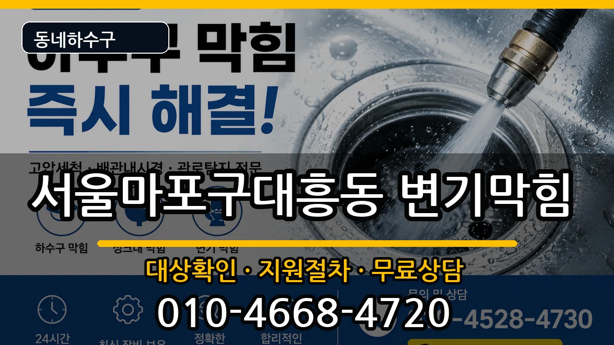 서울마포구대흥동 변기막힘 서울마포구대흥동 변기막힘 증상 처리 안내 이미지 3