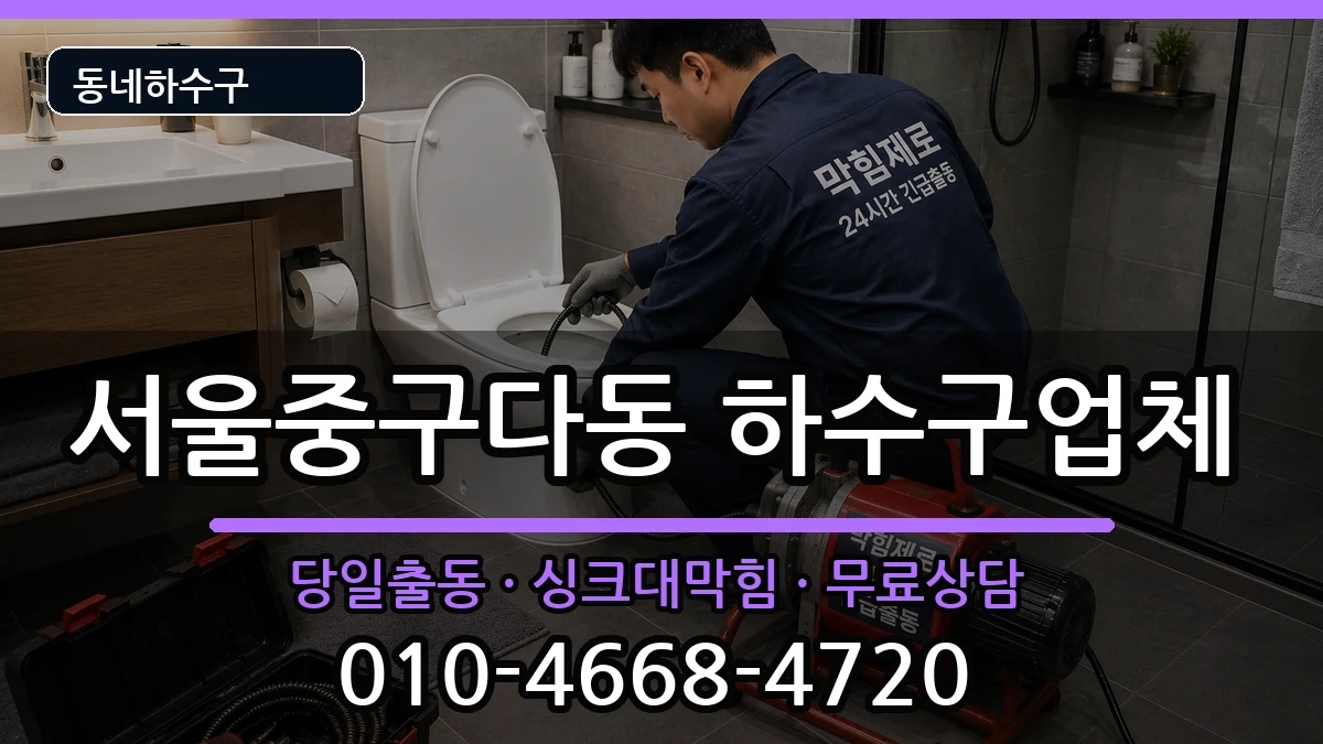 서울중구다동 하수구막힘 서울중구다동 하수구막힘 증상 처리 안내 이미지 2