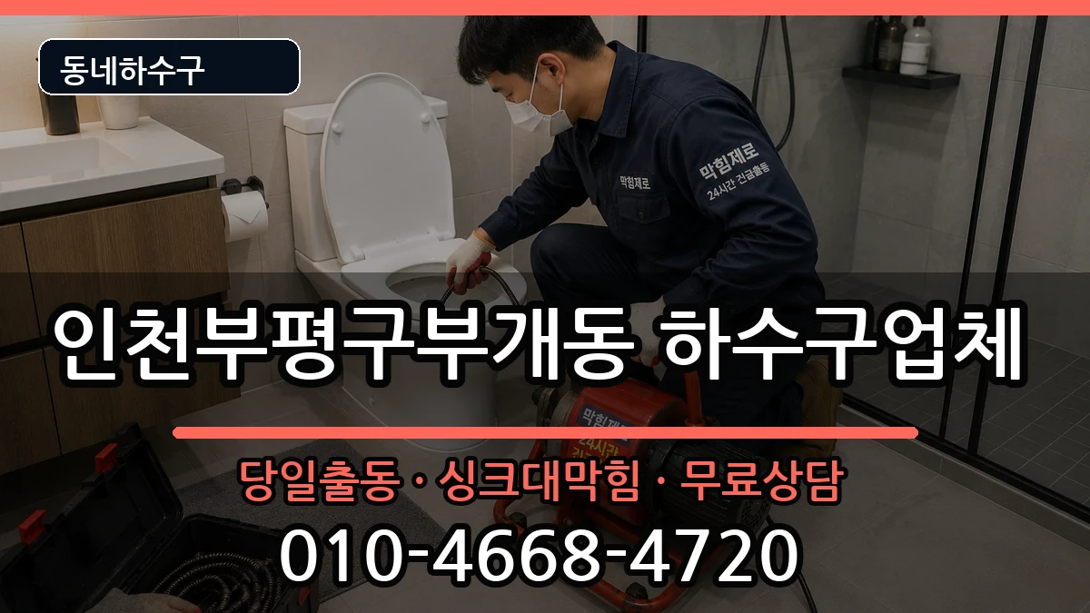 인천부평구부개동  하수구막힘 사례형
