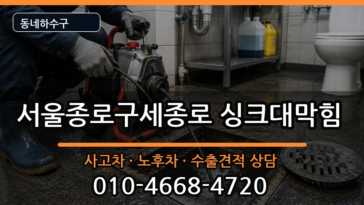 서울종로구세종로 싱크대막힘 서울종로구세종로 싱크대막힘 증상 처리 안내 이미지 1