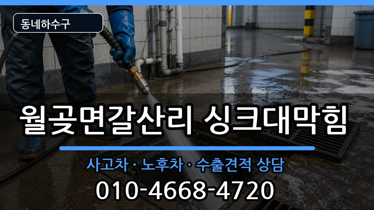경기김포시월곶면갈산리 싱크대막힘 증상 처리 안내 이미지 1