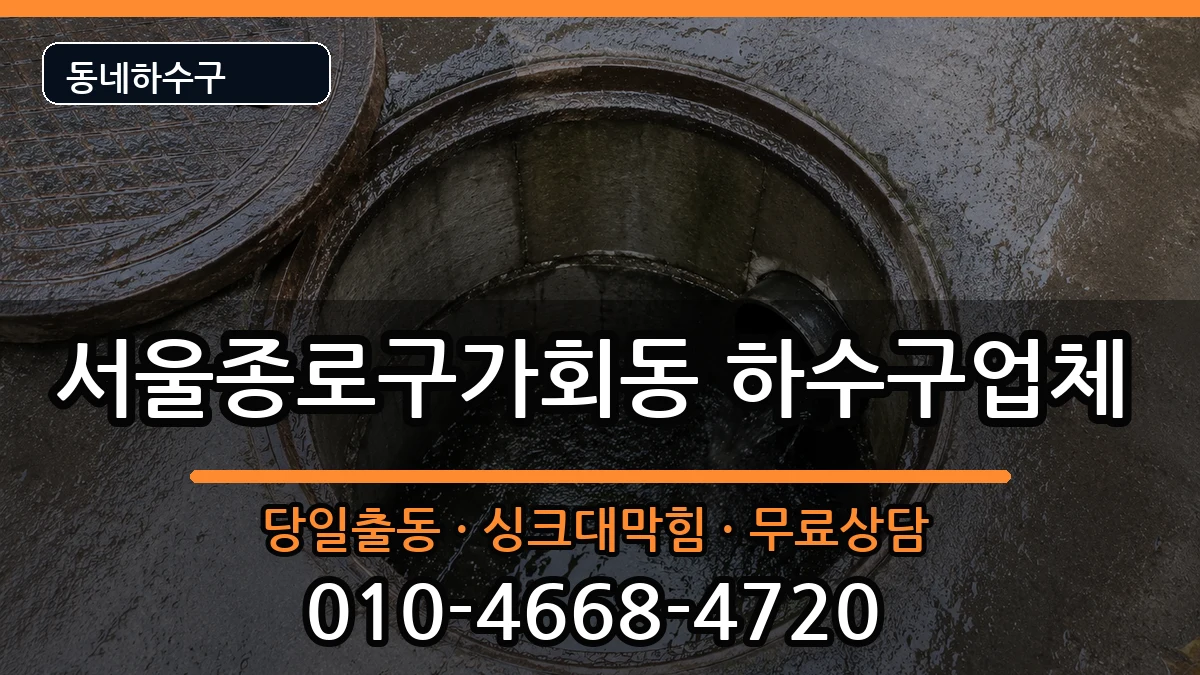 서울종로구가회동 하수구막힘 서울종로구가회동 하수구막힘 증상 처리 안내 이미지 1
