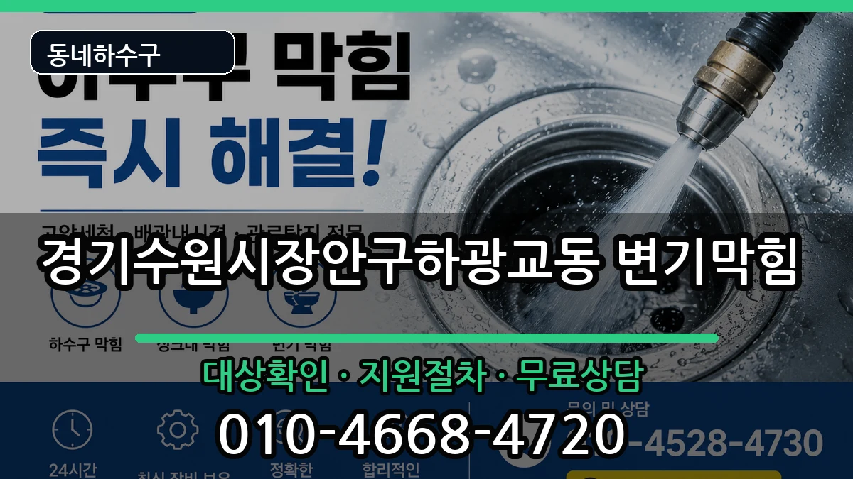 경기수원시장안구하광교동 변기막힘 경기수원시장안구하광교동 변기막힘 증상 처리 안내 이미지 2
