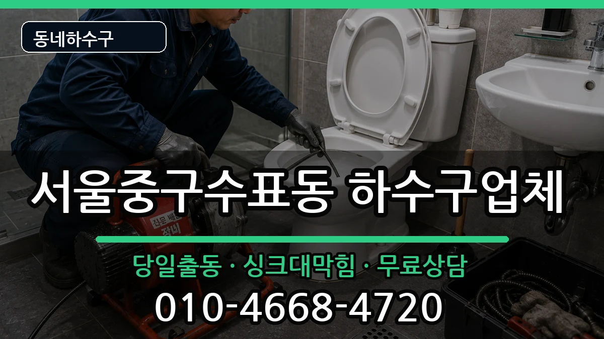 서울중구수표동  하수구막힘 사례형