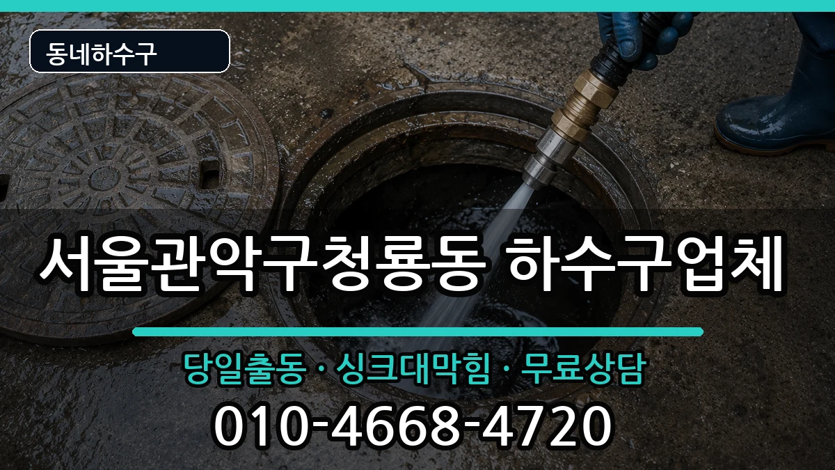 서울관악구청룡동 하수구막힘 서울관악구청룡동 하수구막힘 증상 처리 안내 이미지 1