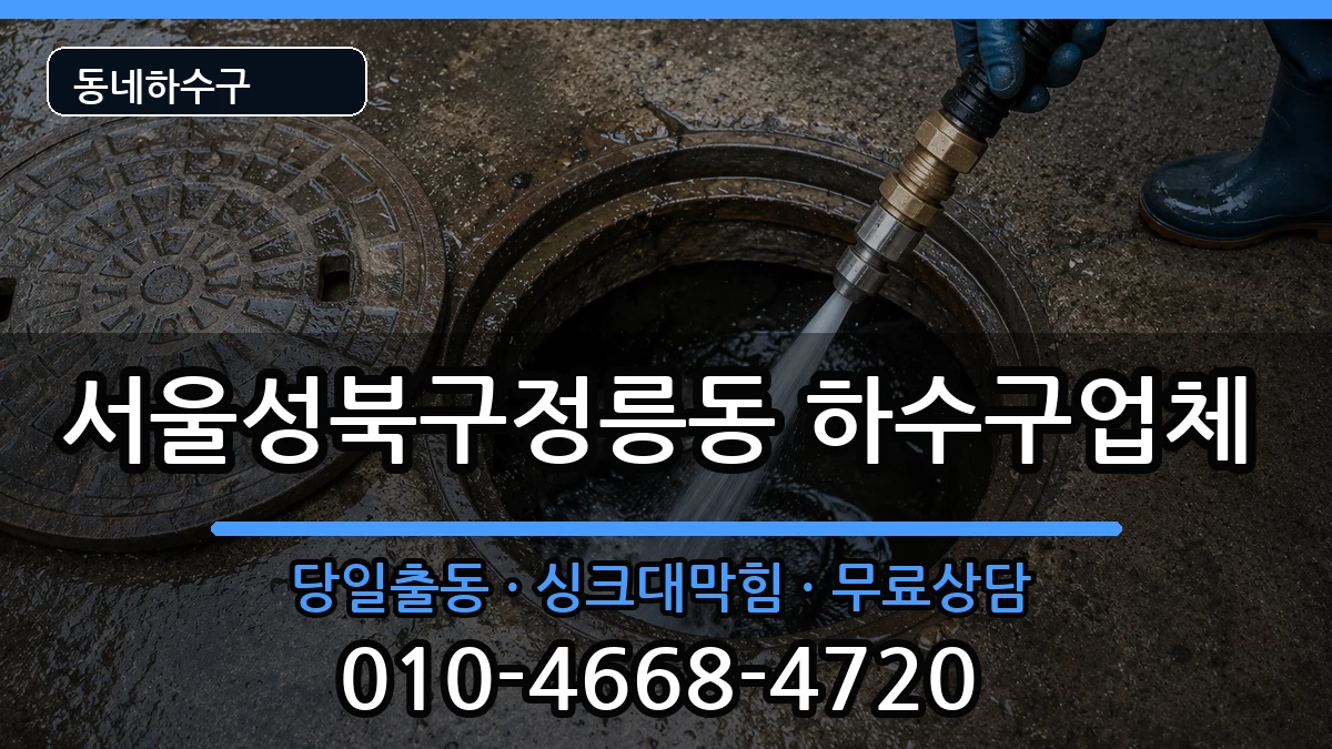 서울성북구정릉동 하수구막힘 서울성북구정릉동 하수구막힘 증상 처리 안내 이미지 2