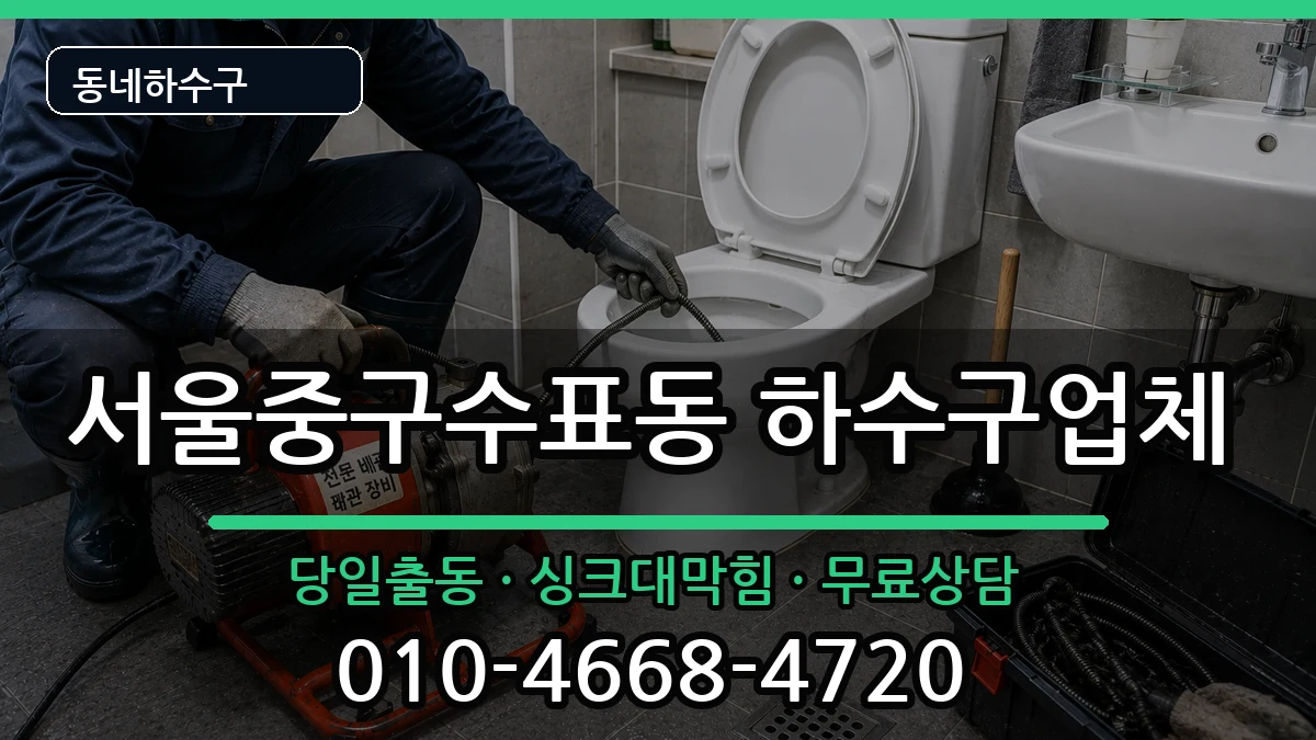 서울중구수표동 하수구막힘 서울중구수표동 하수구막힘 증상 처리 안내 이미지 1